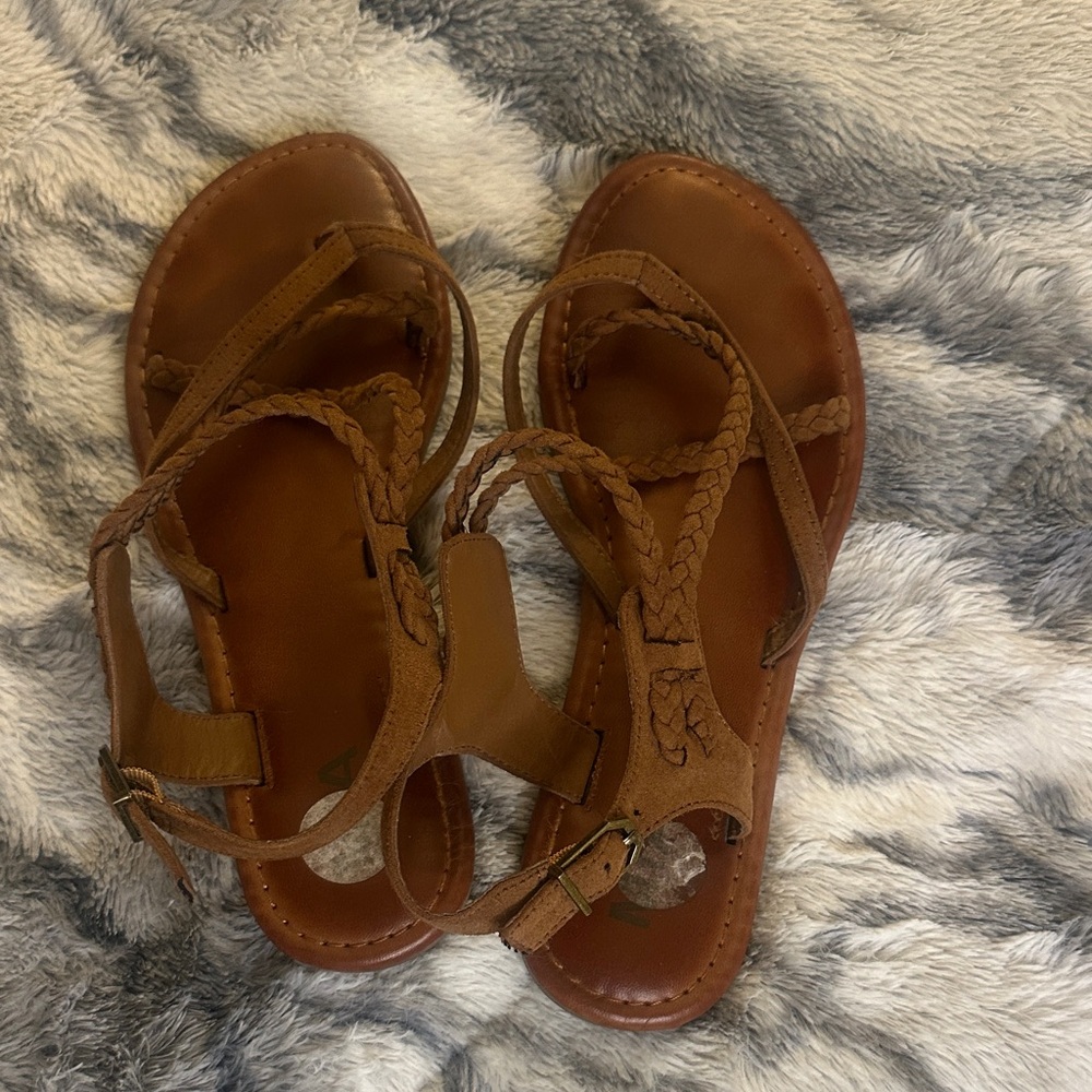MIA Tan Braided Women's Sandals